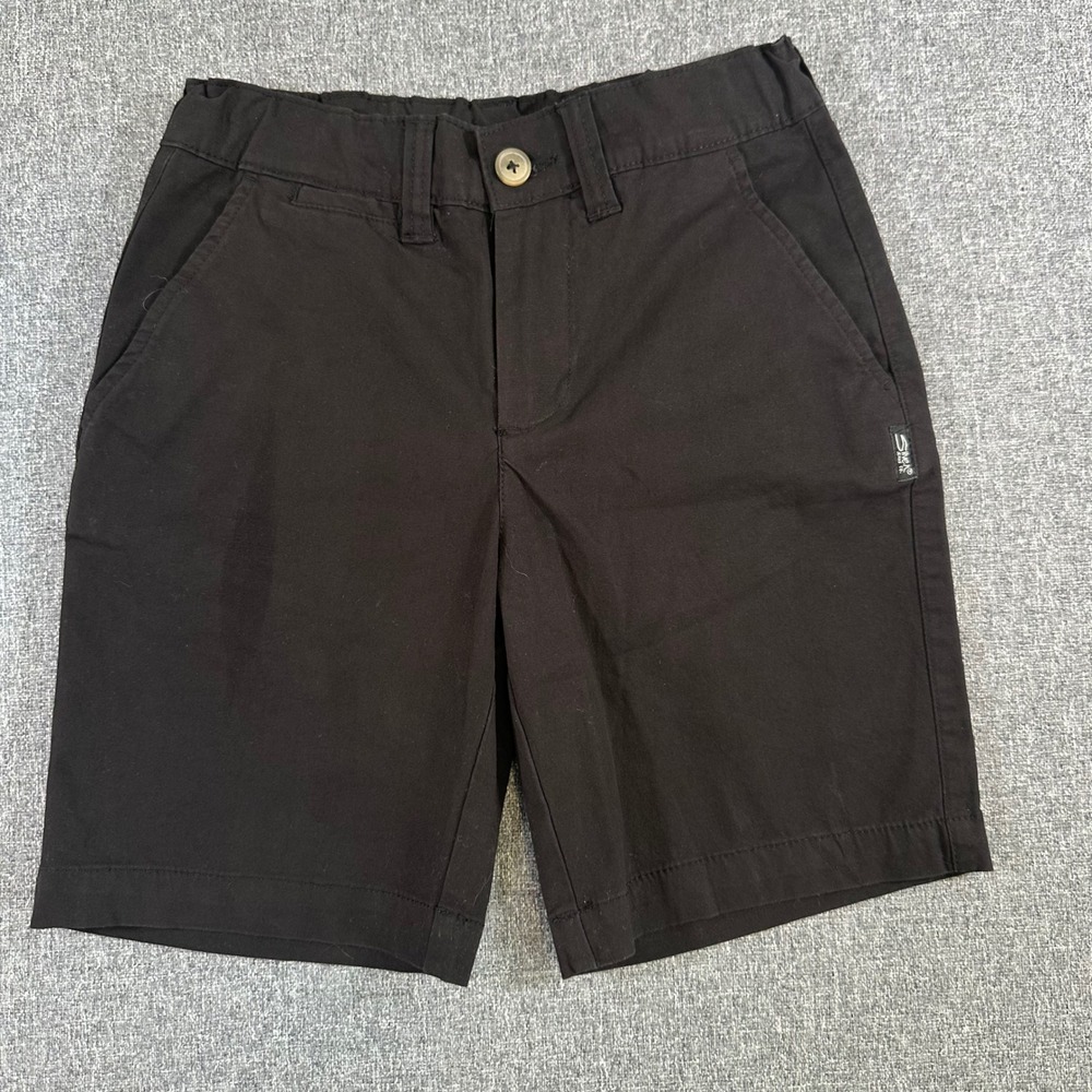 Silver Jeans Co Axel Boys Chino Shorts Black Size 10 Stretch Cotton School 140cm